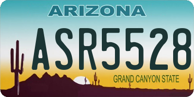 AZ license plate ASR5528