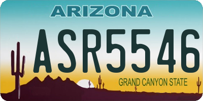 AZ license plate ASR5546