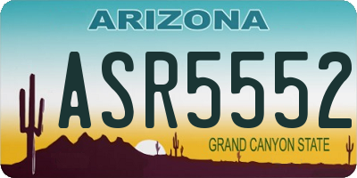 AZ license plate ASR5552