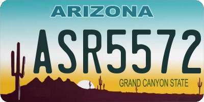 AZ license plate ASR5572