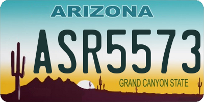AZ license plate ASR5573
