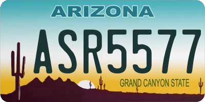 AZ license plate ASR5577