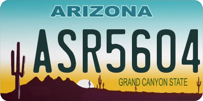 AZ license plate ASR5604