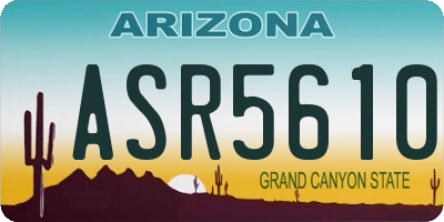 AZ license plate ASR5610