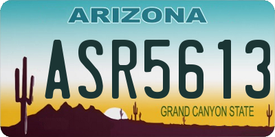 AZ license plate ASR5613