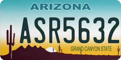 AZ license plate ASR5632