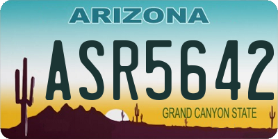 AZ license plate ASR5642