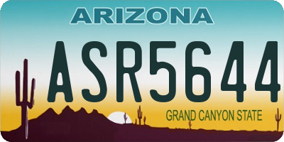 AZ license plate ASR5644