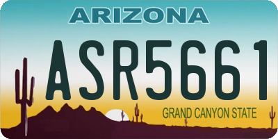 AZ license plate ASR5661