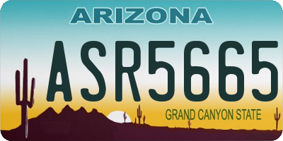 AZ license plate ASR5665