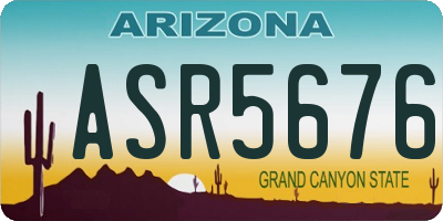 AZ license plate ASR5676