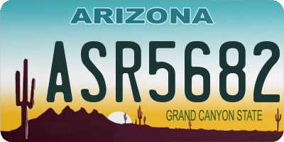 AZ license plate ASR5682