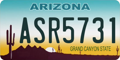 AZ license plate ASR5731