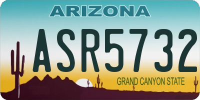 AZ license plate ASR5732
