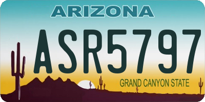 AZ license plate ASR5797
