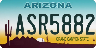 AZ license plate ASR5882