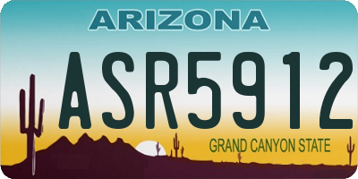 AZ license plate ASR5912