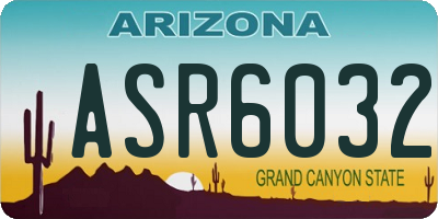 AZ license plate ASR6032