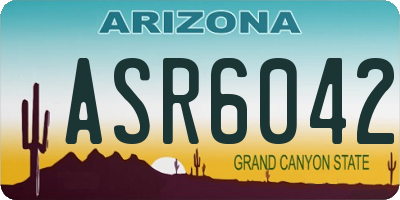 AZ license plate ASR6042