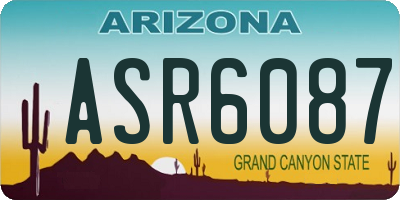 AZ license plate ASR6087