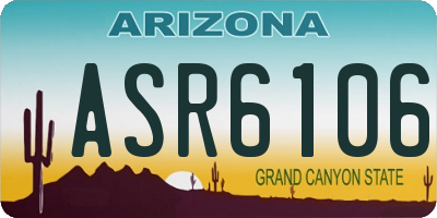 AZ license plate ASR6106
