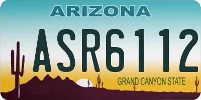 AZ license plate ASR6112