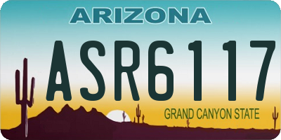 AZ license plate ASR6117