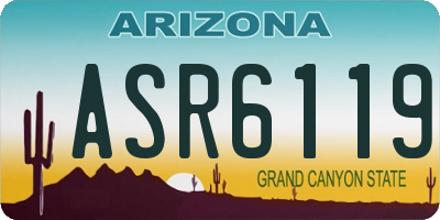 AZ license plate ASR6119