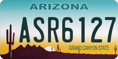 AZ license plate ASR6127