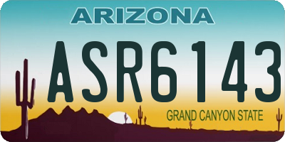 AZ license plate ASR6143