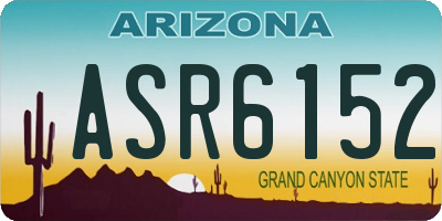 AZ license plate ASR6152