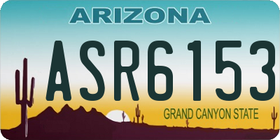 AZ license plate ASR6153