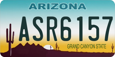 AZ license plate ASR6157