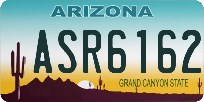 AZ license plate ASR6162