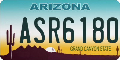 AZ license plate ASR6180