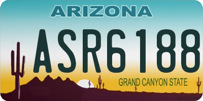 AZ license plate ASR6188