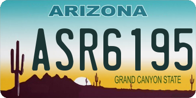 AZ license plate ASR6195