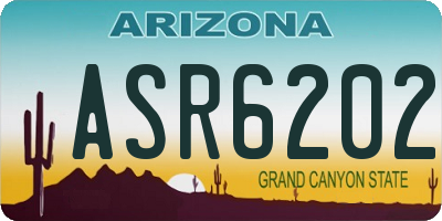 AZ license plate ASR6202