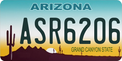 AZ license plate ASR6206