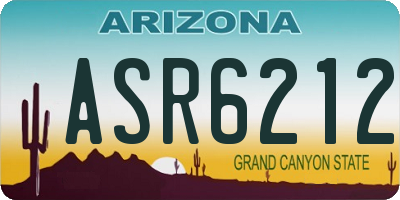 AZ license plate ASR6212
