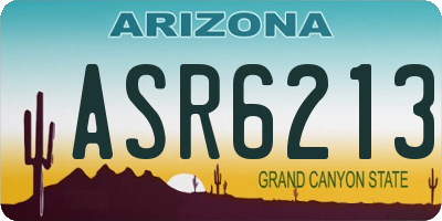 AZ license plate ASR6213