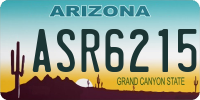 AZ license plate ASR6215