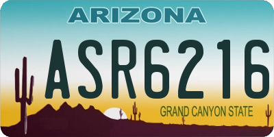 AZ license plate ASR6216