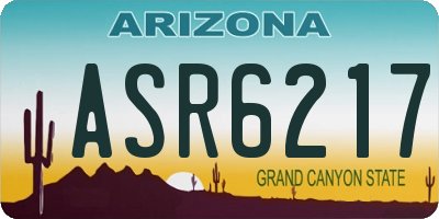 AZ license plate ASR6217