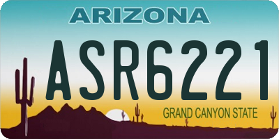 AZ license plate ASR6221