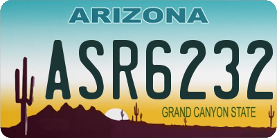 AZ license plate ASR6232