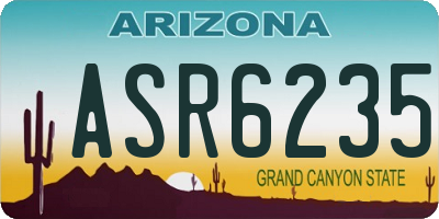 AZ license plate ASR6235