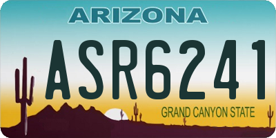 AZ license plate ASR6241