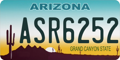 AZ license plate ASR6252