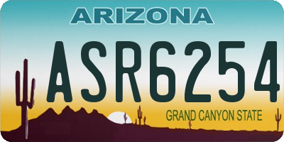 AZ license plate ASR6254